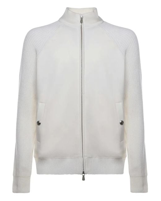 Eleventy Jacke mit gerippten Einsätzen in White für Herren
