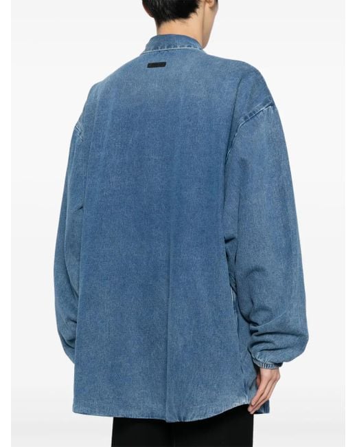 Sobrecamisa vaquera con cremallera Fear Of God de hombre de color Blue