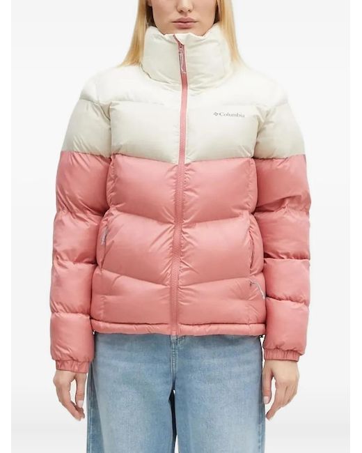 Columbia Red Puffect Ii Colour-Block Puffer Jacket
