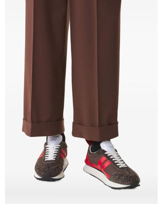 Baskets Bumpr À Rayures Lanvin en coloris Red