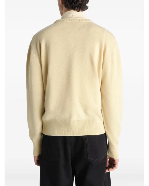 Lemaire Natural Crew Neck Sweater for men