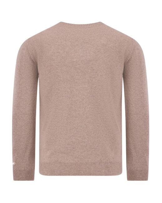 Woolrich Pink Crew-Neck Wool Sweater for men
