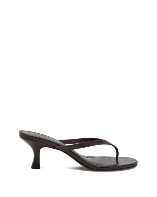 Staud White Freja Thong-Strap Sandals