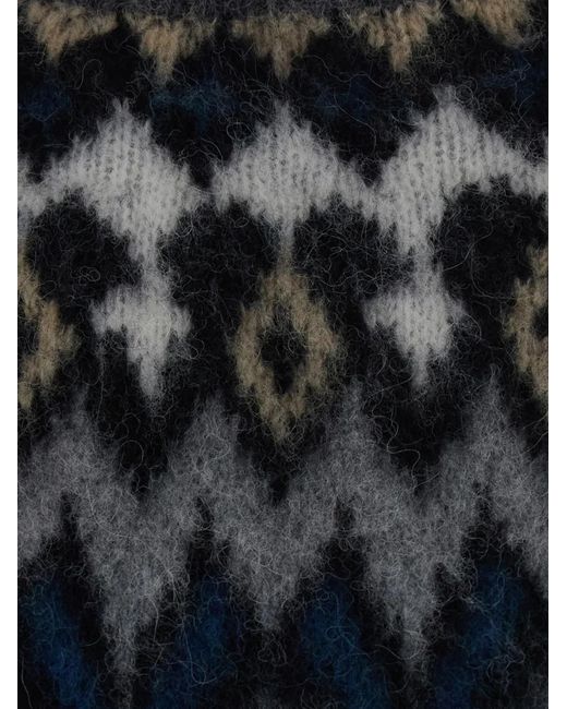 Jucca Black Fair Isle-Pattern Sweater