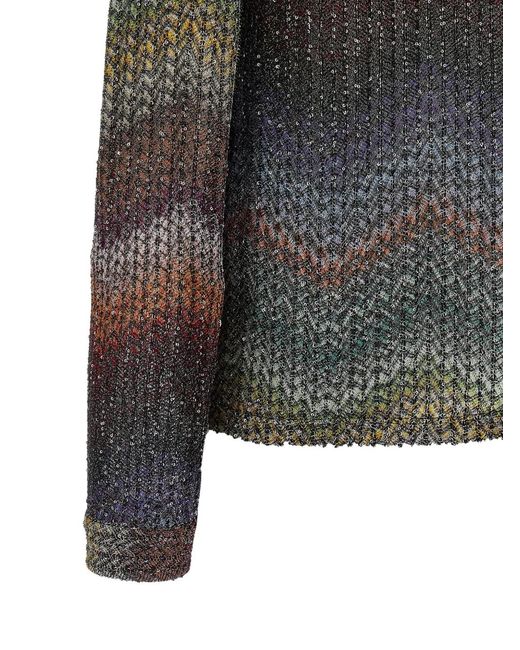 Missoni Black Chemise À Motif Zig-Zag Brodé De Sequins