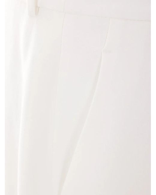 Ermanno Scervino White Crepe Trousers