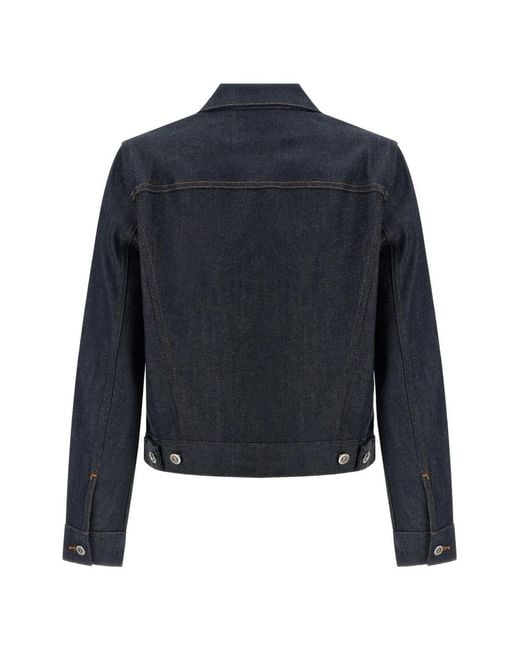 A.P.C. Blue Dion Contrast-Stitching Jacket