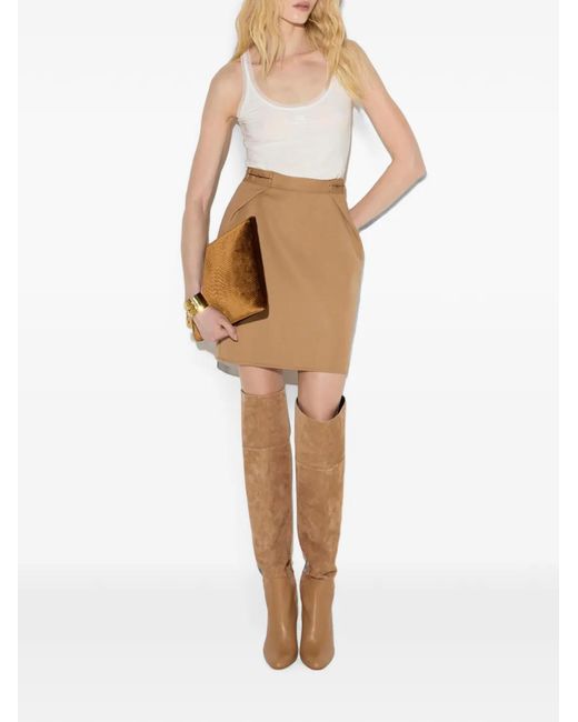 Elisabetta Franchi Brown Suede Boots