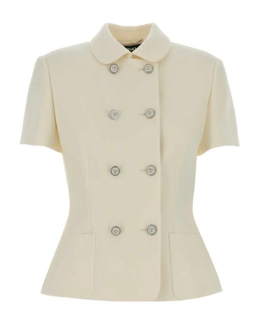 Versace Natural Double Wool Crêpe Jacket