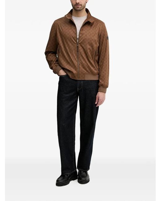 Joop! Brown Patterned Zip Jacket for men