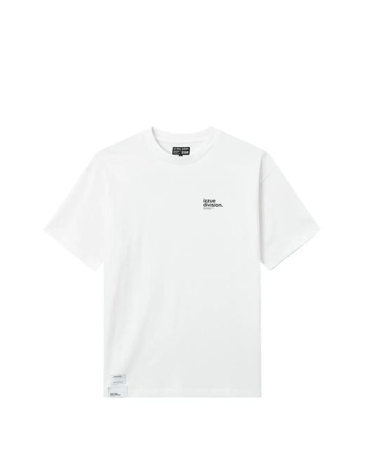 Izzue White Logo-Print Cotton T-Shirt for men