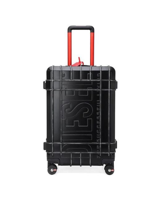 DIESEL Black Medium Embossed-Logo Trolley