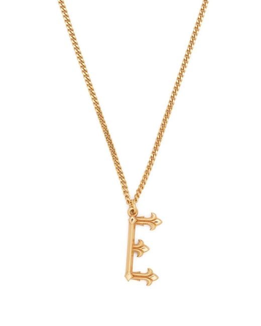 Emanuele Bicocchi Metallic E Letter Pendant Necklace