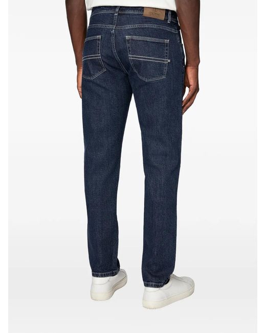 Boggi Blue Stretch Jeans for men