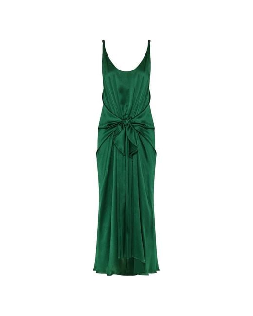 J.W. Anderson Green Scoop-Neck Midi Dress