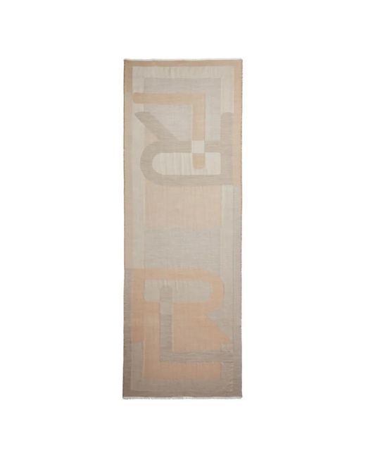 Ralph Lauren Natural Geometric Scarf