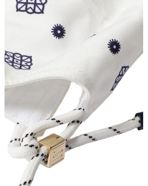 Miu Miu Gray Paisley-Print Baseball Cap