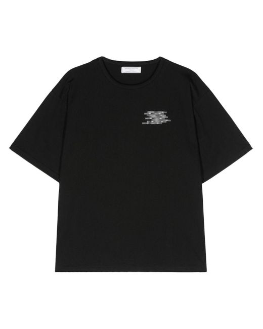Societe Anonyme Black Binary-print Cotton T-shirt