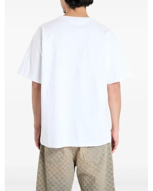 Pleasures White Skull-Graphic T-Shirt for men