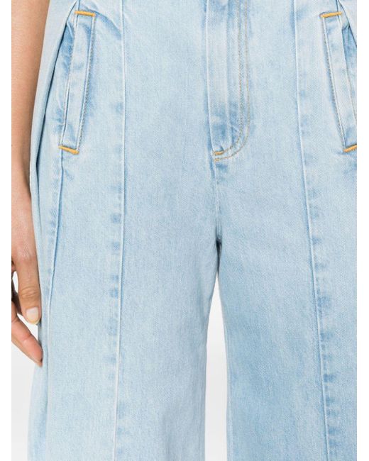 Sandro Blue Weite High-Rise-Jeans