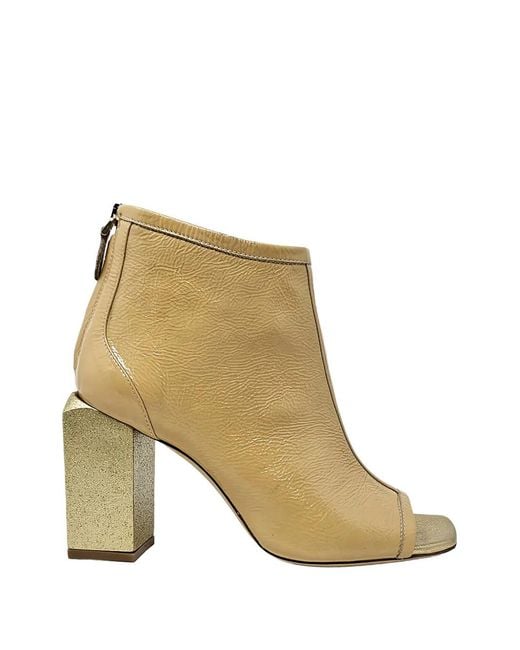 Madison Maison Natural Fatima Open-Toe Ankle Boots