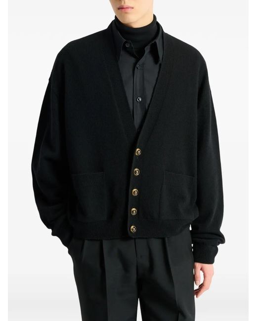 Balmain Black Cardigan Éco-Cachemire for men