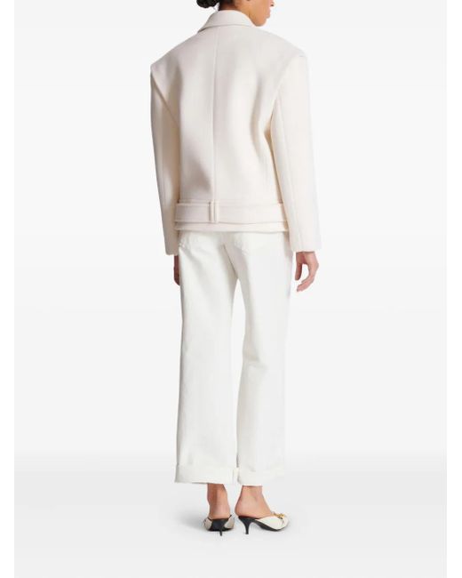 Balmain クロップド カシミアジャケット White