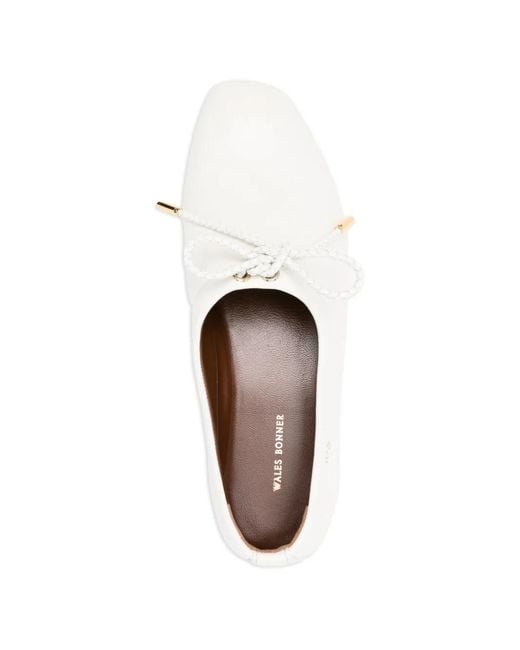 Wales Bonner White Textured Tie Slippers