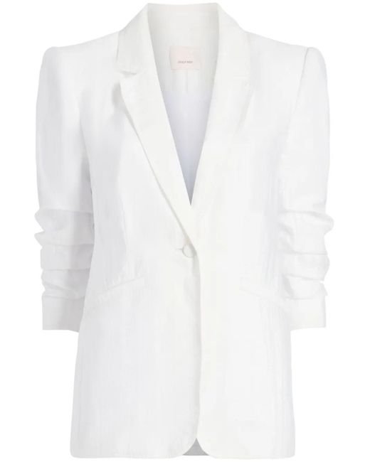 Cinq À Sept White Khloe Single-Breasted Blazer