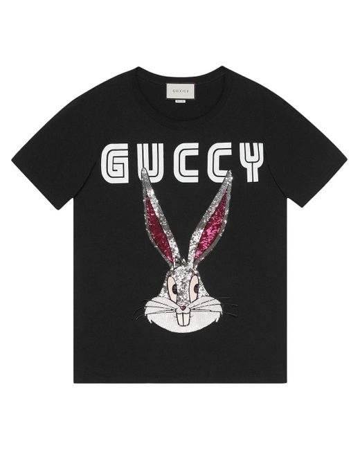 Camiseta Bugs Bunny Gucci de color Black