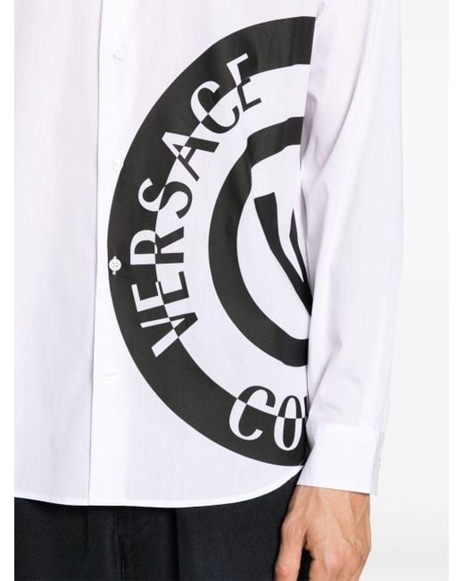 Versace Hemd mit Logo-Print in White für Herren