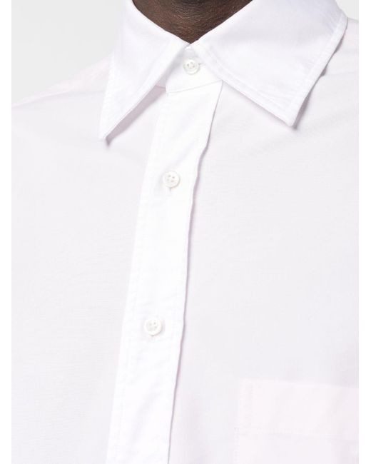 メンズ Thom Browne 4bar ストライプ ラガーシャツ White