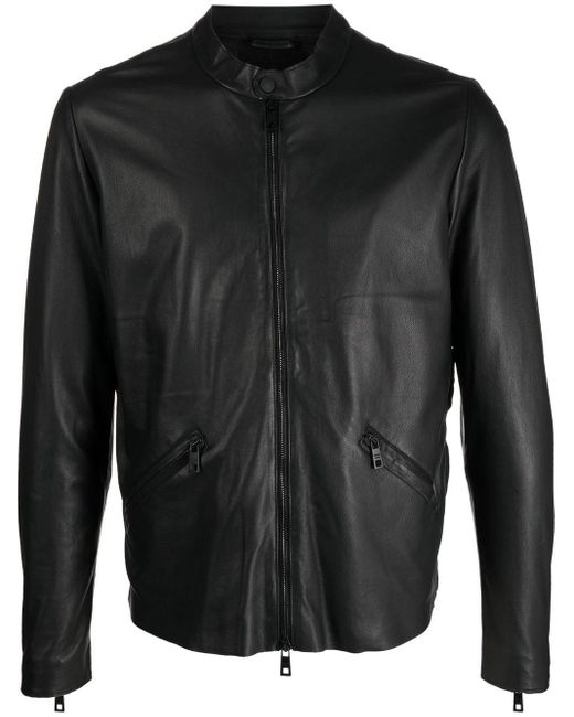 Giorgio Brato Zip-up Leather Jacket in Black for Men | Lyst