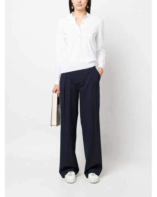 Closed Blue Brooks Wide-Leg Trousers