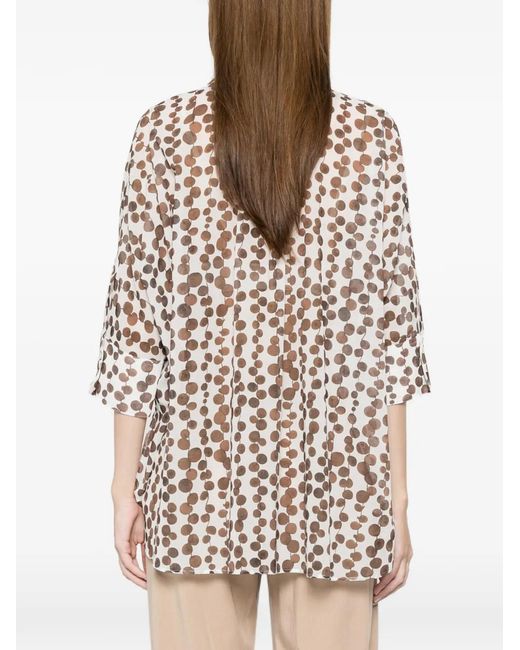 Trame Auree White Bluse Mit Polka Dots