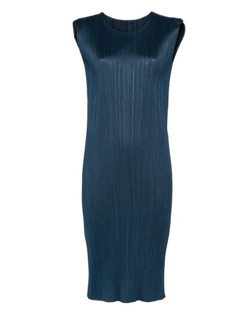 Vestido midi Monthly Colors: April Pleats Please Issey Miyake de color Blue