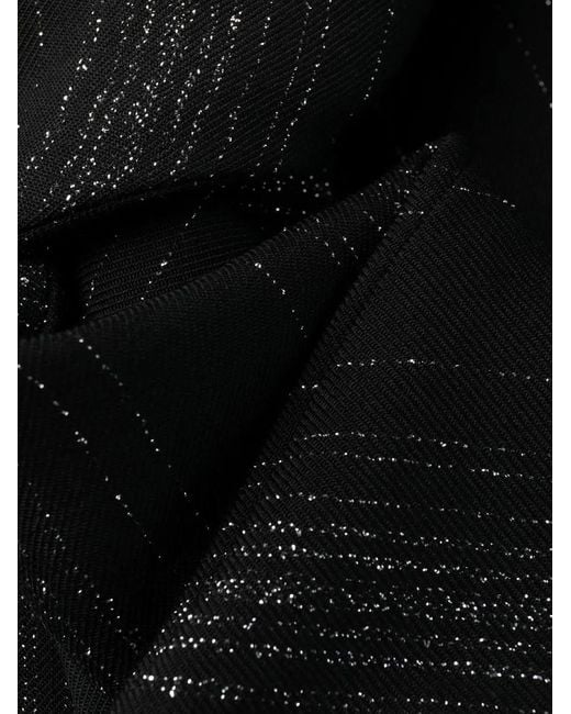Stella McCartney Black Lurex-Detail Balloon-Leg Trousers