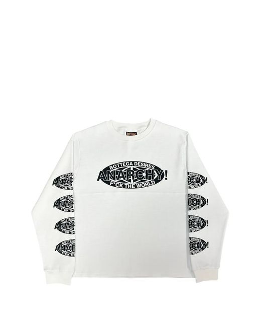 Bottega Desires White Anarchy Thermal Reconstructed Thermal T-Shirt for men
