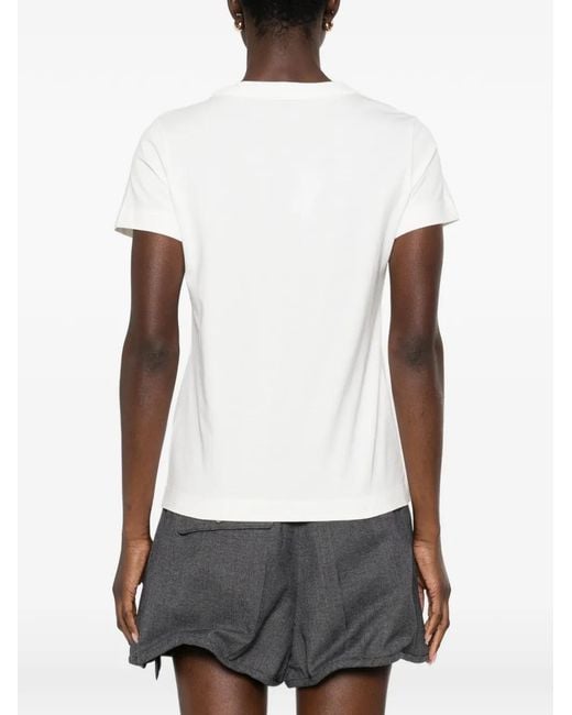 Pinko White T-Shirt With Love Birds Logo