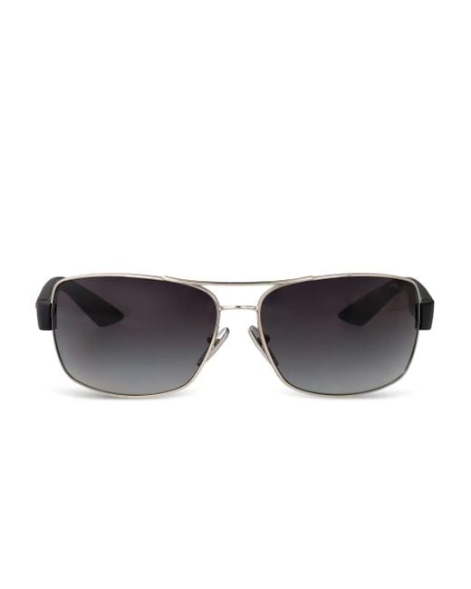 Lunettes De Soleil À Monture Rectangulaire Prada Linea Rossa pour homme en coloris Black