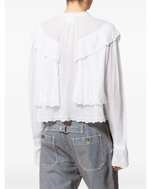 Isabel Marant White Kelmon Top