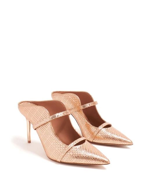 Malone Souliers Pink Maureen 85mm Leather Mules