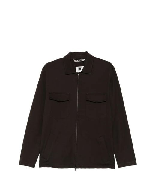 KIRED Black Flap Pocket Zip Jacket for men
