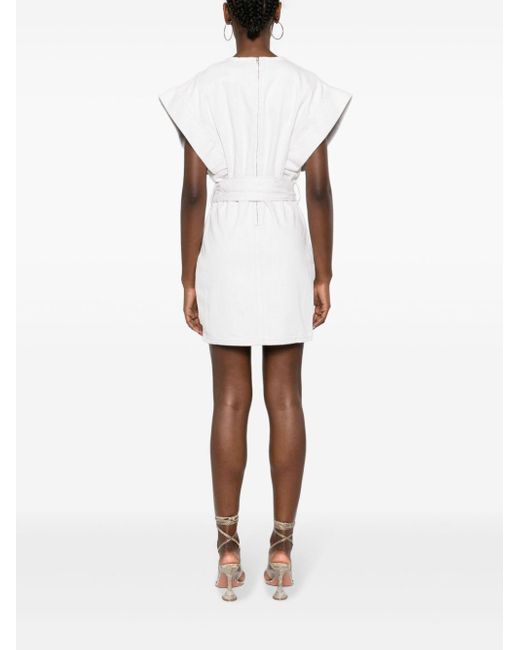 IRO White Dorama Kleid mit kurzen Ärmeln