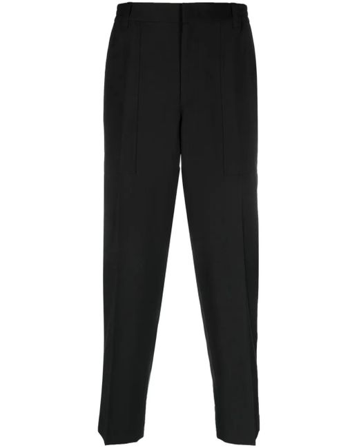 Helmut Lang Black Mid-Rise Straight-Leg Trousers for men