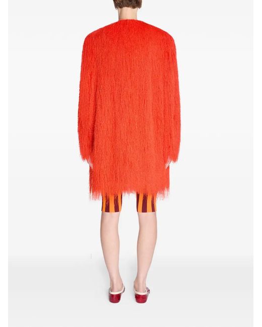 Dries Van Noten Red Fringed Jacket