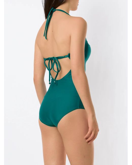 Amir Slama Blue Plain One-Piece