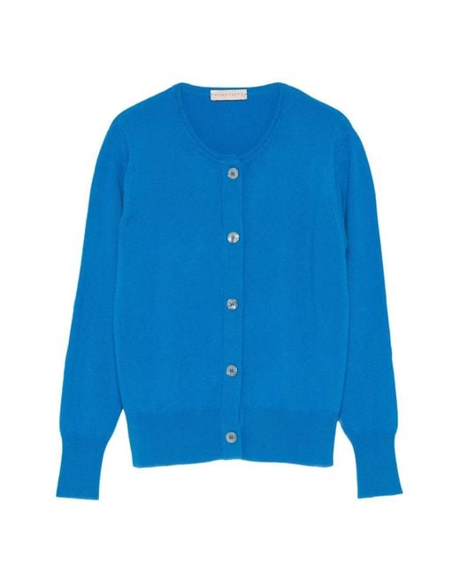 Purotatto Blue Cardigan À Boutonnière