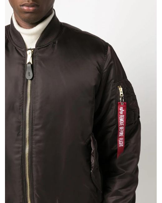 Veste Bomber Réversible À Fermeture Zippée Alpha Industries pour homme en coloris Brown