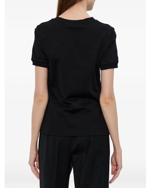 Dolce & Gabbana Black Short Sleeve Round T-Shirt